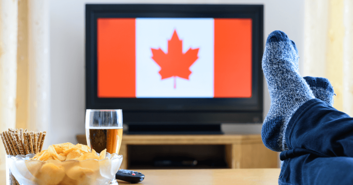 canadian flag on tv
